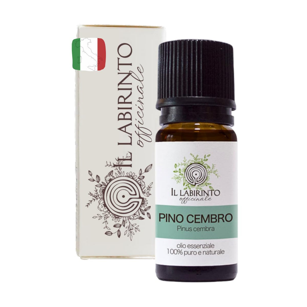 Olio Essenziale Pino Cembro Cirmolo puro Italiano Il Labirinto Officinale - Oli Essenziali Naturali - Olio essenziale per Diffusori e Umidificatori, Aromaterapia, Sauna - 10ml