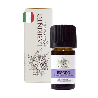 Olio essenziale Issopo puro italiano alimentare Il Labirinto Officinale - Oli Essenziali Naturali - Olio essenziale per Diffusori e Umidificatori, Aromaterapia - Vegan - 5ml