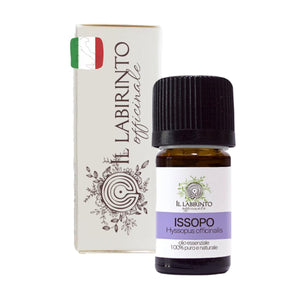 Olio essenziale Issopo puro italiano alimentare Il Labirinto Officinale - Oli Essenziali Naturali - Olio essenziale per Diffusori e Umidificatori, Aromaterapia - Vegan - 5ml
