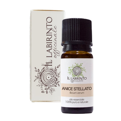 Olio Essenziale Anice Stellato puro alimentare Il Labirinto Officinale - Oli Essenziali Naturali - Olio essenziale per Diffusori e Umidificatori, Aromaterapia - 10ml