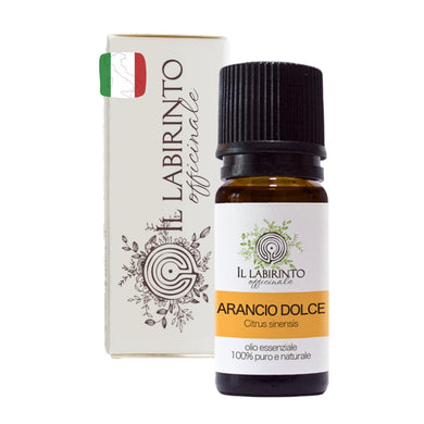 Olio Essenziale Arancio Dolce puro alimentare italiano Il Labirinto Officinale - Oli Essenziali Naturali - Olio essenziale per Diffusori e Umidificatori, Aromaterapia - 10ml