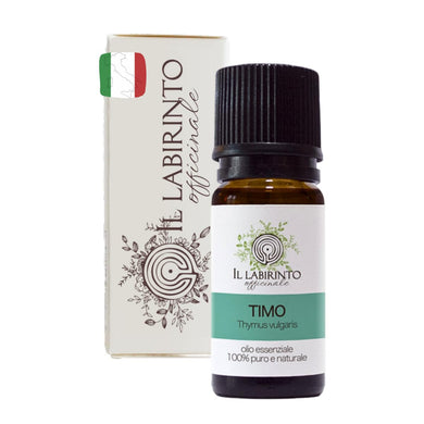 Olio Essenziale Timo puro alimentare Italiano Il Labirinto Officinale - Oli Essenziali Naturali - Olio essenziale per Diffusori e Umidificatori, Aromaterapia - 10ml