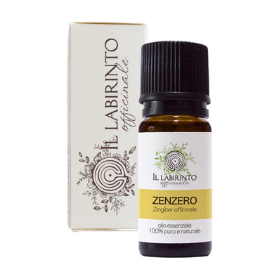 Olio Essenziale di Zenzero puro alimentare Il Labirinto Officinale - Oli Essenziali Naturali - Olio essenziale per Diffusori e Umidificatori, Aromaterapia - Vegano - 10ml