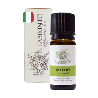 Olio Essenziale di Alloro puro alimentare Italiano Il Labirinto Officinale - Oli Essenziali Naturali - Olio essenziale per Diffusori e Umidificatori, Aromaterapia - Vegano - 10ml