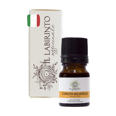 Olio Essenziale Carota Selvatica puro alimentare Italiana Il Labirinto Officinale - Oli Essenziali Naturali - Olio essenziale per Diffusori e Umidificatori, Aromaterapia - 2ml