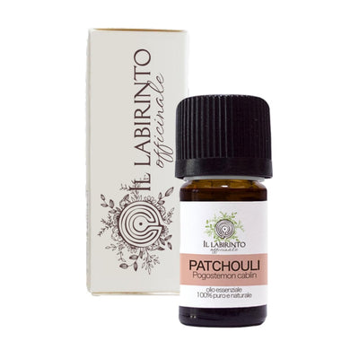 Olio Essenziale Patchouli puro Il Labirinto Officinale - Alimentare, Oli Essenziali Naturali - Olio essenziale per Diffusori e Umidificatori, Aromaterapia - Vegan - 5ml
