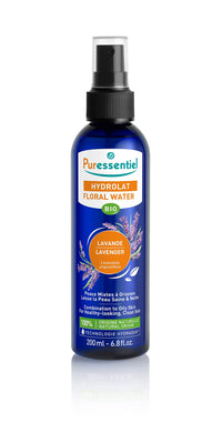 Puressentiel, Idrolato di Lavanda Bio, 100% di Origine Naturale, Acqua Floreale, Per Pelli Miste o Grasse, Lascia la Pelle Sana e Pulita, Con Innovativa Tecnologia Hydraqua, 200 ml