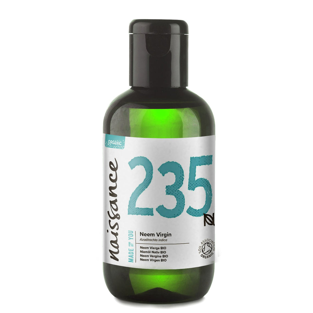 Naissance Olio di Neem Biologico (No. 235) - 100ml - Puro, Naturale, Pressato a Freddo - per Corpo, Capelli, Cicatrice, Cani e Piante