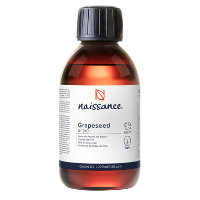 Naissance Olio di Vinaccioli (No. 210) - 100ml - Olio Vegetale Naturale, Puro e Vegano - Idratante per Corpo, Viso, Massaggio e Capelli