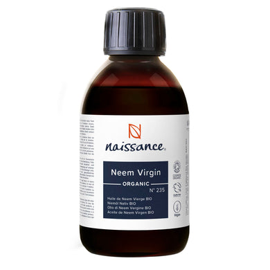 Naissance Olio Neem BIO (No. 235) - 225ml - Certificato Biologico, Pressato a Freddo, per Capelli, per Persone, Piante