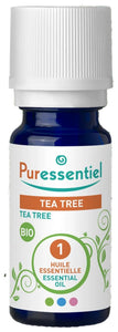 Puressentiel Olio Essenziale di Tea Tree, 100% Puro e Naturale, OEBBD (Olio Essenziale Botanicamente e Biochimicamente Definito), Da Agricoltura Biologica, Vegan e Cruelty Free, 10 ml