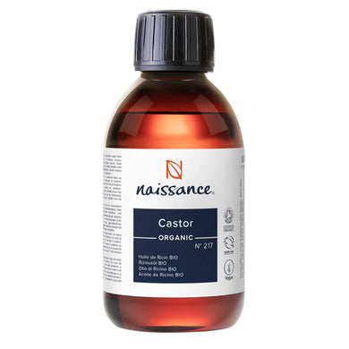 Naissance Olio di Ricino Certificato Biologico – 225ml – Olio di Castor Pressato a Freddo – per Capelli, Ciglia, Sopracciglia, Barba, Viso, Corpo
