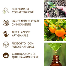 Load image into Gallery viewer, Olio Essenziale Arancio Dolce puro alimentare italiano Il Labirinto Officinale - Oli Essenziali Naturali - Olio essenziale per Diffusori e Umidificatori, Aromaterapia - 10ml
