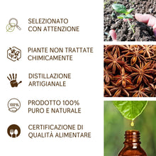 Load image into Gallery viewer, Olio Essenziale Anice Stellato puro alimentare Il Labirinto Officinale - Oli Essenziali Naturali - Olio essenziale per Diffusori e Umidificatori, Aromaterapia - 10ml