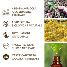Load image into Gallery viewer, Olio Essenziale Elicriso puro alimentare Italiano Il Labirinto Officinale - Oli Essenziali Naturali - Olio essenziale per Diffusori e Umidificatori, Aromaterapia - 2ml