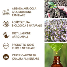 Load image into Gallery viewer, Olio Essenziale Timo puro alimentare Italiano Il Labirinto Officinale - Oli Essenziali Naturali - Olio essenziale per Diffusori e Umidificatori, Aromaterapia - 10ml