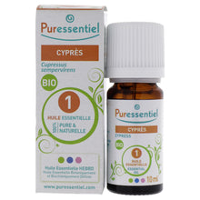 Load image into Gallery viewer, Puressentiel - Olio Essenziale di Cipresso - 100% Puro e Naturale - OEBBD (Olio Essenziale Botanicamente e Biochimicamente Definito) - Da Agricoltura Biologica - Vegan e Cruelty Free - 10 ml
