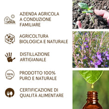 Load image into Gallery viewer, Olio Essenziale Rosmarino puro alimentare italiano Il Labirinto Officinale - Oli Essenziali Naturali - Olio essenziale per Diffusori e Umidificatori, Aromaterapia - 10ml