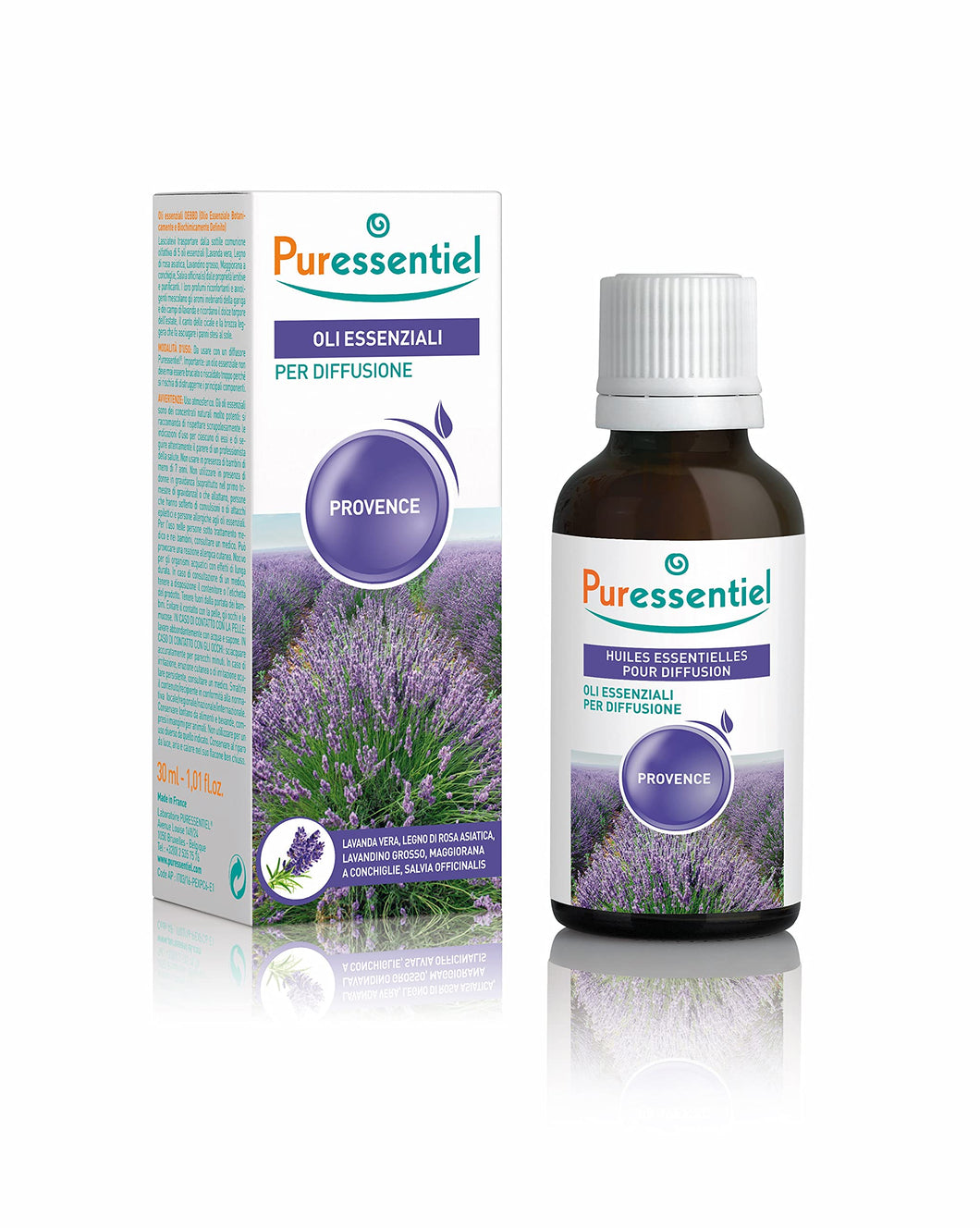 Puressentiel - Provence - Miscela di Oli Essenziali per Diffusione - Atmosfera confortante - con 5 oli essenziali OEBBD - 100% puri e naturali - Vegan e Cruelty Free - 30 ml